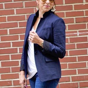 J. Crew Regent Blazer Navy Linen